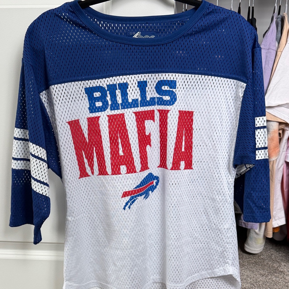 "Bills Mafia" 3/4 Sleeve Mesh Jersey - Size M
